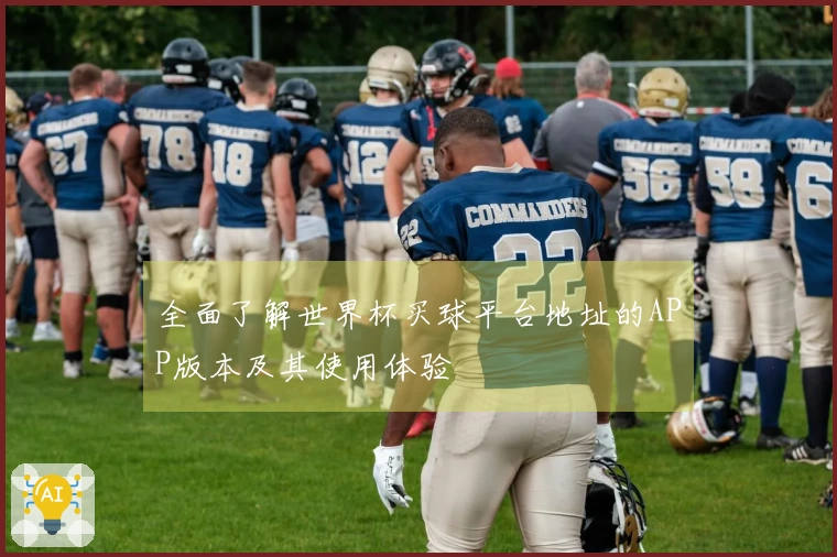 全面了解世界杯买球平台地址的APP版本及其使用体验